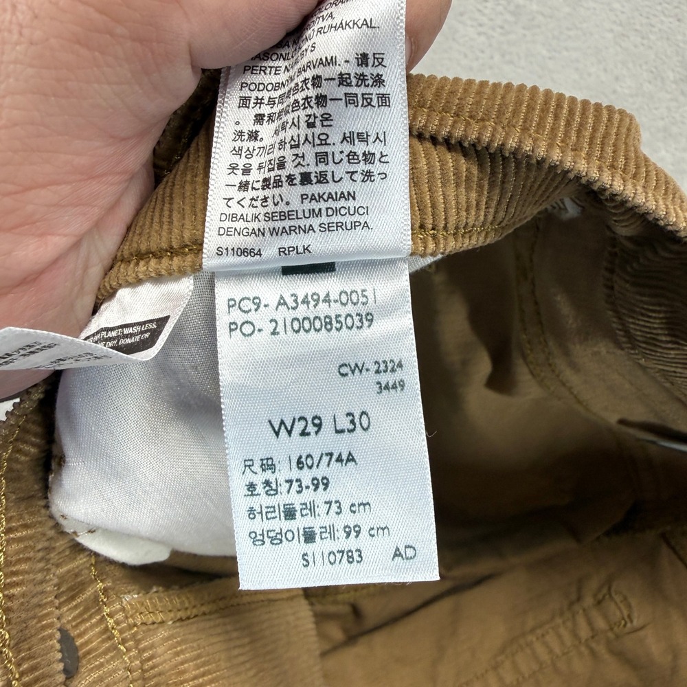 Levi's Pants Men's 29x30 Baggy Dad Corduroy Brown‎ Wide Leg Relaxed Fit Trousers - Picture 7 of 11